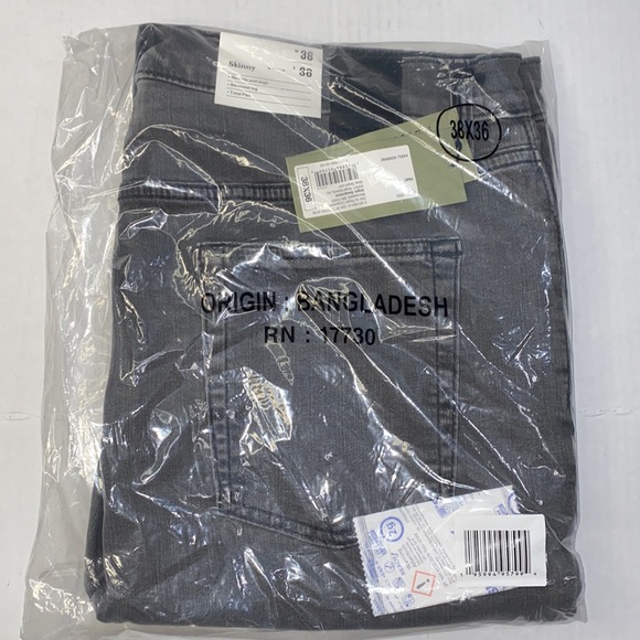 3/20🌟 Goodfellow NWT Big & Tall skinny fit denim jeans size 38X36 axel gray - Picture 4 of 6